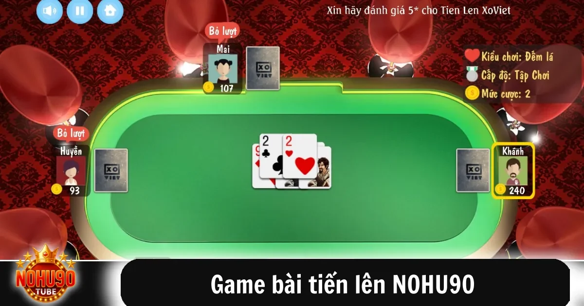 Game bài tiến lên NOHU90 mang đến trải nghiệm chơi game mượt mà, ít lỗi, phù hợp mọi dòng máy từ điện thoại đến máy tính bảng